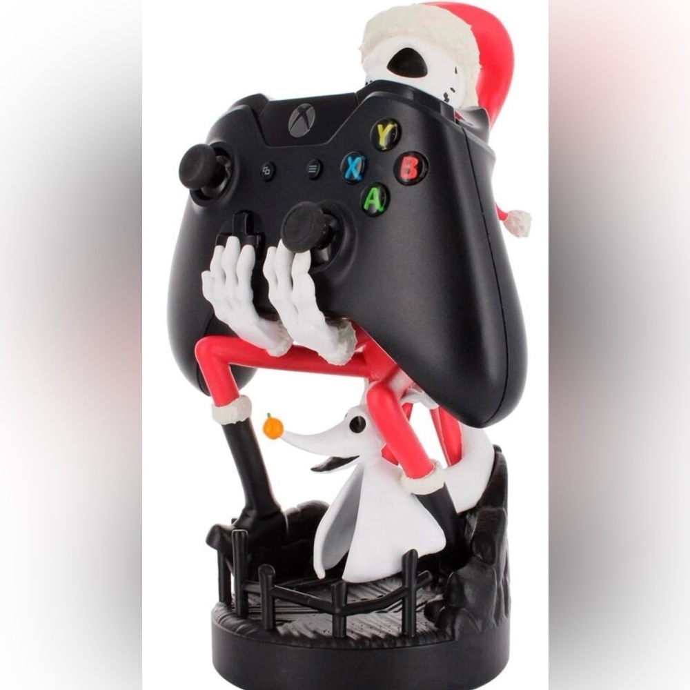 Black Controller Holder with Santa Skeleton Design